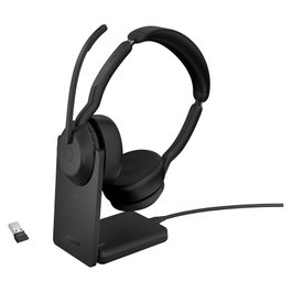 Jabra Evolve2 55 UC Stereo con Base de Carga Negro