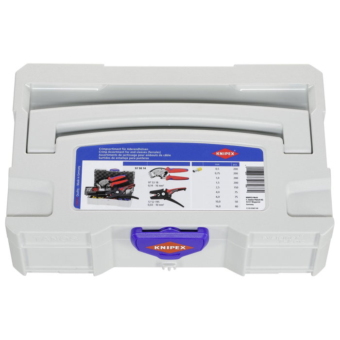 Knipex Juego de terminales de cable con Twistor16 y PreciStrip16 Knipex Juego de terminales de cable con Twistor16 y PreciStrip16