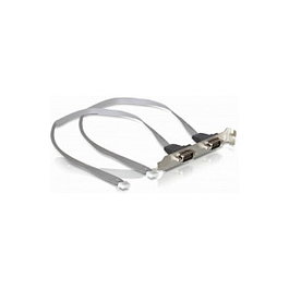 DeLOCK Slotblech Seriell 2 x COM Port 2 mm Pinabstand DB-9 Plata