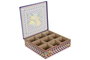 DKD Home Decor Caja de Infusiones Sicilia 2024 Mediterraneo Mdf Cristal Metal Azul Rojo 24 x 6.5 x 24 cm (2 Unidades)