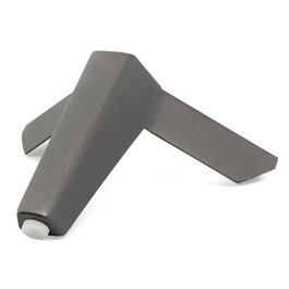 Q&Q Pata Metálica Vector H120 Acabado Plomo Pulido para Sofás y Muebles