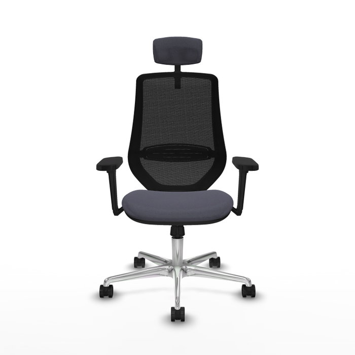 PIQUERAS Y CRESPO Silla de oficina Mardos con mecanismo Sincro, Gris oscuro/Negro