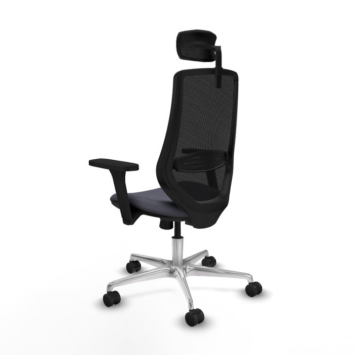 PIQUERAS Y CRESPO Silla de oficina Mardos con mecanismo Sincro, Gris oscuro/Negro