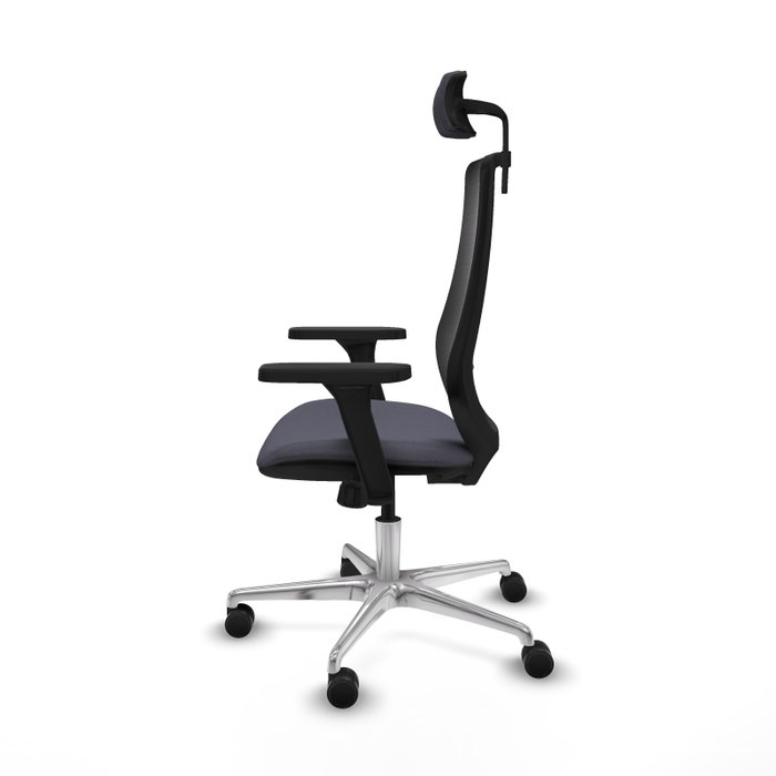 PIQUERAS Y CRESPO Silla de oficina Mardos con mecanismo Sincro, Gris oscuro/Negro