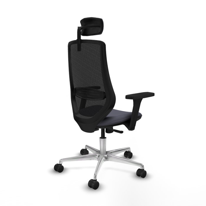 PIQUERAS Y CRESPO Silla de oficina Mardos con mecanismo Sincro, Gris oscuro/Negro