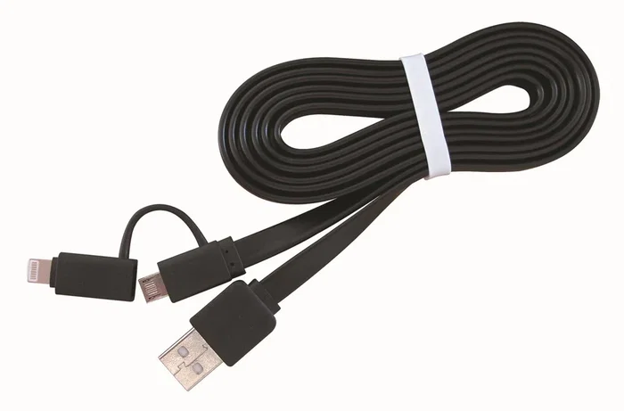 Gembird Cable USB 2.0 A a Micro-USB y Lightning 1m Negro - Para iPhone, iPad, iPod y Dispositivos Android/Micro-USB - Carga y Sincronización