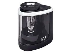 Mor Sacapuntas Eléctrico de Sobremesa Un Uso, Depósito para Virutas, Gris Antracita