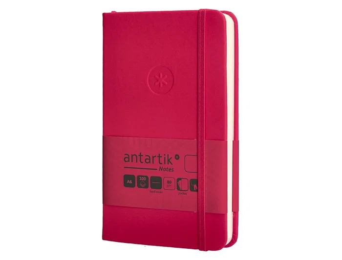 Antartik Cuaderno A6 Tapa Dura Hojas Lisas Burdeos 100 Hojas 80gr FSC