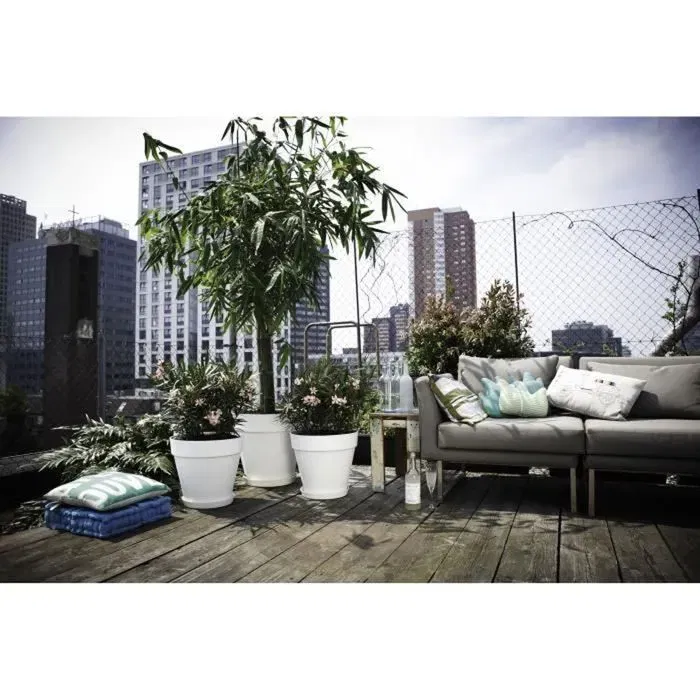 Elho Maceta redonda Loft Urban con ruedas Ø 40 cm Gris antracita Elho Maceta redonda Loft Urban con ruedas Ø 40 cm Gris antracita