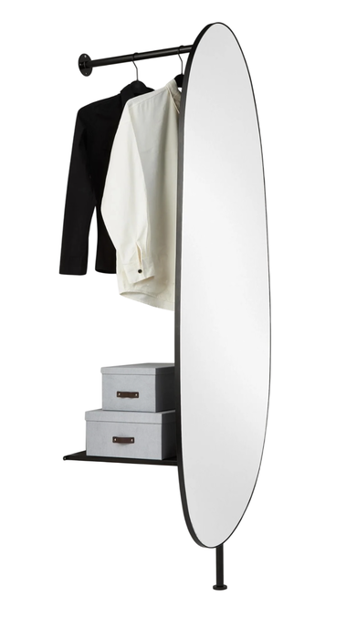 DKD Home Decor Espejo de Vestidor Anxi Formas Negro