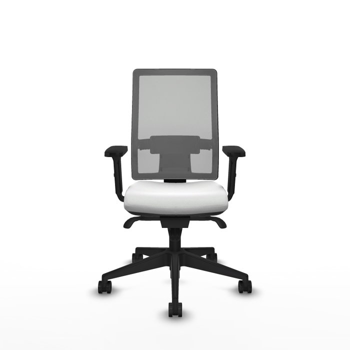 PIQUERAS Y CRESPO Silla de oficina Horna con mecanismo Sincro, Blanco y Gris PIQUERAS Y CRESPO Silla de oficina Horna con mecanismo Sincro, Blanco y Gris