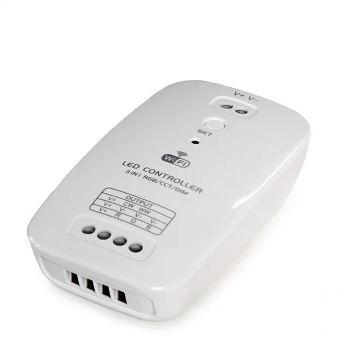 Controlador Wifi Tira LED Tres En Uno Temperatura Color, RGB y Dimming Controlador Wifi Tira LED Tres En Uno Temperatura Color, RGB y Dimming