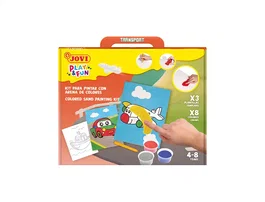 Jovi Juego Juega y Diviértete Pinta con Arena de Colores Vehículos, Juegos Manualidades