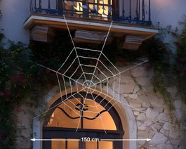 Atosa Telaraña Decorativa Blanca de 1,5 m para Halloween