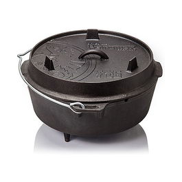 Petromax FT12 Feuertopf - Olla de Hierro Fundido Redonda, 14 Litros, Color Negro, para Horno