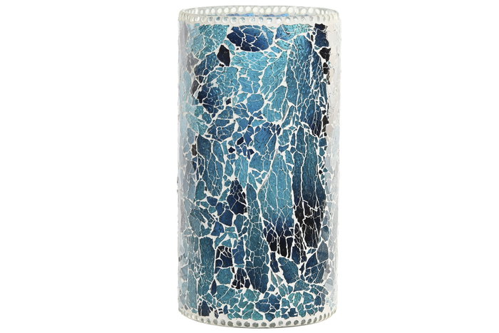 DKD Home Decor Lámpara de Sobremesa Cristal Craquelado Azul DKD Home Decor Lámpara de Sobremesa Cristal Craquelado Azul