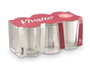 VIVALTO Set de 6 vasos lisos de 190 ml transparente