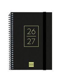 FINOCAM Agenda Escolar Secundaria 2026-27 Espiral 120x164mm Negro
