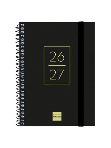FINOCAM Agenda Escolar Secundaria 2026-27 Espiral 120x164mm Negro FINOCAM Agenda Escolar Secundaria 2026-27 Espiral 120x164mm Negro
