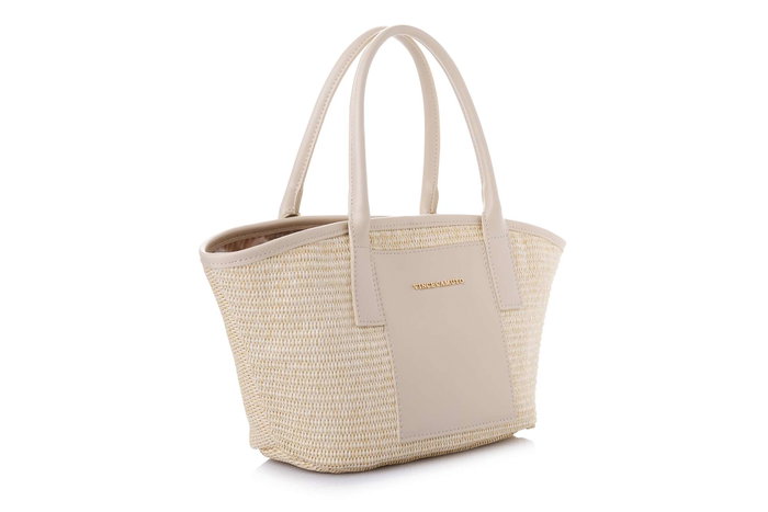 Vince Camuto Bolso de Mano Crema Cuero de Polivinilo 38x12x38 cm