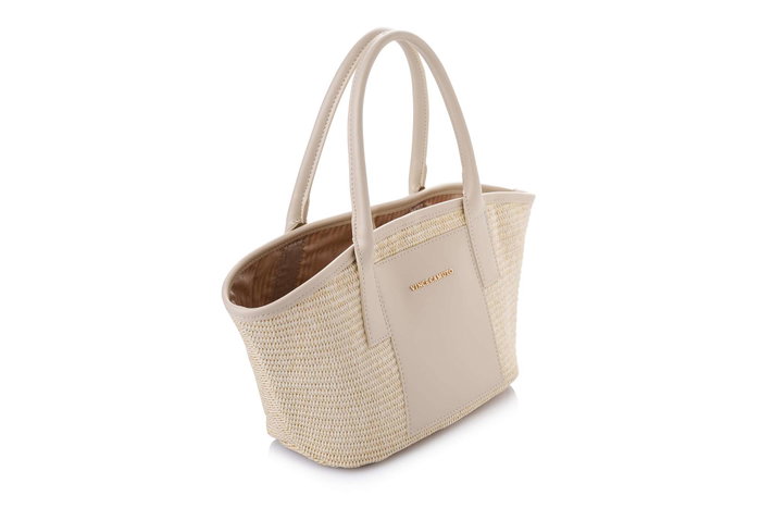Vince Camuto Bolso de Mano Crema Cuero de Polivinilo 38x12x38 cm