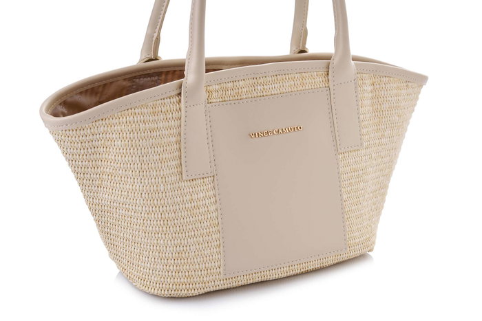 Vince Camuto Bolso de Mano Crema Cuero de Polivinilo 38x12x38 cm