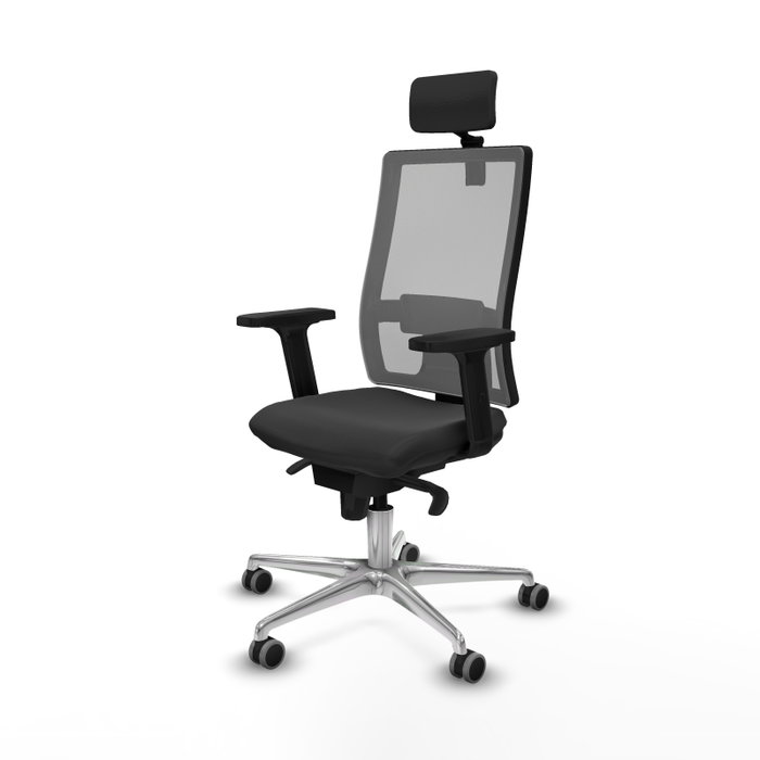 PIQUERAS Y CRESPO Silla de oficina Horna con mecanismo Sincro, Gris