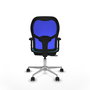 PIQUERAS Y CRESPO Silla de oficina Jorquera con mecanismo Sincro/Traslack, Turquesa y Azul
