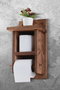 Aberto Design Soporte de Papel Higiénico de Madera con Estantería Práctica para Baño