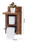 Aberto Design Soporte de Papel Higiénico de Madera con Estantería Práctica para Baño