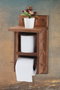 Aberto Design Soporte de Papel Higiénico de Madera con Estantería Práctica para Baño