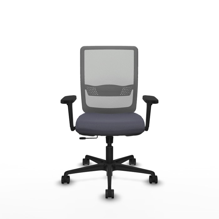 PIQUERAS Y CRESPO Silla de oficina Haches Gris con brazos 3D PIQUERAS Y CRESPO Silla de oficina Haches Gris con brazos 3D