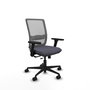 PIQUERAS Y CRESPO Silla de oficina Haches Gris con brazos 3D