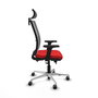 PIQUERAS Y CRESPO Silla de oficina Haches con mecanismo Sincro/Traslack Rojo y Gris