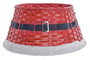 DKD Home Decor Base de Árbol de Mimbre y Madera Papá Noel Rojo