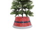 DKD Home Decor Base de Árbol de Mimbre y Madera Papá Noel Rojo