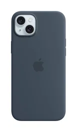 Apple MXQT3ZM/A - Funda de Silicona con MagSafe para iPhone 15 Plus - Azul Oscuro/Marina - Protección contra Caídas y Rayones