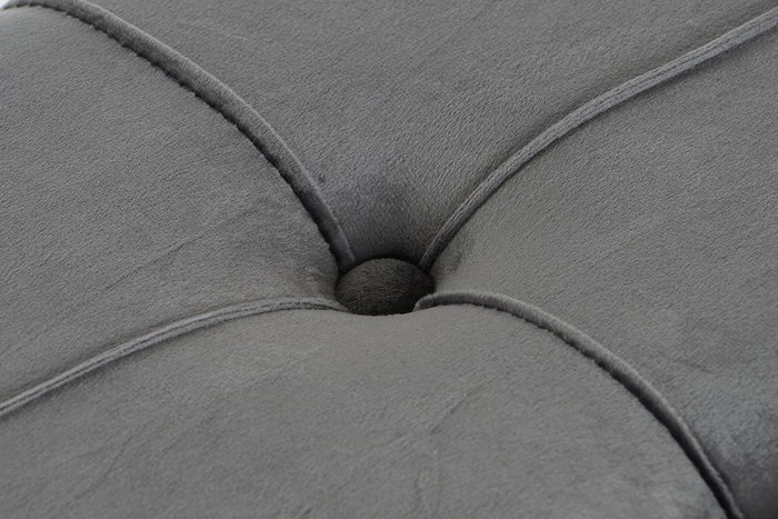 DKD Home Decor Descalzadora Gris Dorado Metal Poliester 120 x 40 x 45 cm