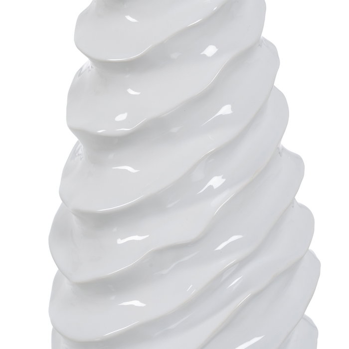 Jarrón Blanco Cerámica Decoración 17,50 X 17 X 49 cm