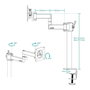 Arctic Soporte de Mesa para Monitor X1, Negro Mate, hasta 10kg, VESA 75/100
