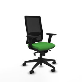 PIQUERAS Y CRESPO Silla de oficina Horna con mecanismo Sincro, Verde y Negro