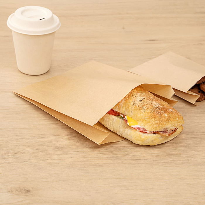 Algon Bolsas Kraft para Alimentos Reutilizables 20 Unidades 16x24 cm (24 Unidades)