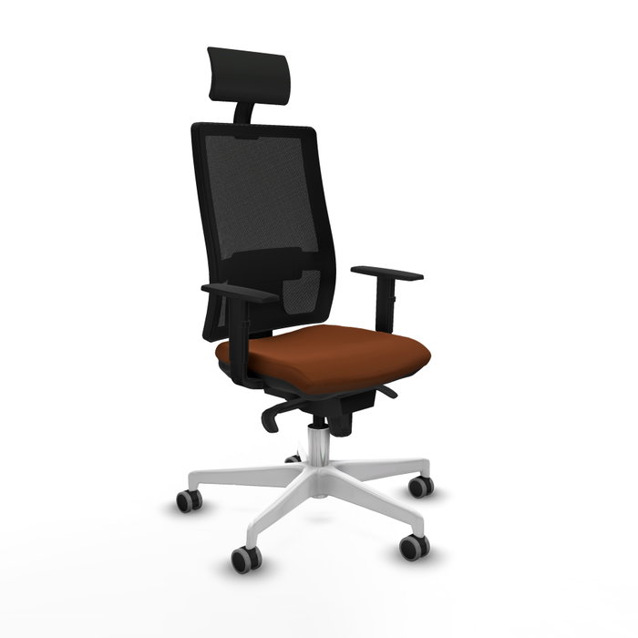 PIQUERAS Y CRESPO Silla de oficina Horna con mecanismo Sincro, Marrón y Negro PIQUERAS Y CRESPO Silla de oficina Horna con mecanismo Sincro, Marrón y Negro