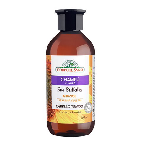 CORPORE SANO Champú Sin Sulfatos con Girasol, Trigo, Soja y Keratina Vegetal 300 ml CORPORE SANO Champú Sin Sulfatos con Girasol, Trigo, Soja y Keratina Vegetal 300 ml