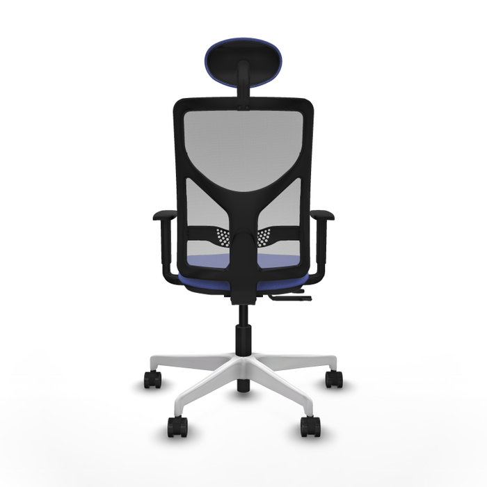 PIQUERAS Y CRESPO Silla de oficina Motilla con mecanismo Sincro/Traslack Azul claro y Gris