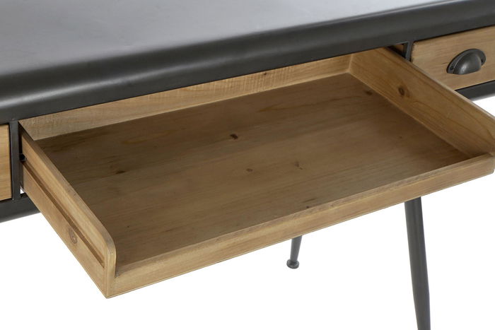 Escritorio Loft DKD Home Decor Natural Gris Claro 52 x 84 x 118 cm