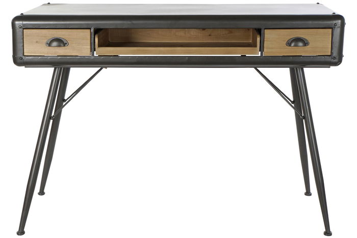 Escritorio Loft DKD Home Decor Natural Gris Claro 52 x 84 x 118 cm