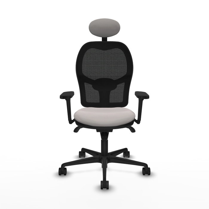 PIQUERAS Y CRESPO Silla de oficina Jorquera con mecanismo Sincro, Blanco y Negro PIQUERAS Y CRESPO Silla de oficina Jorquera con mecanismo Sincro, Blanco y Negro