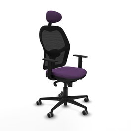 PIQUERAS Y CRESPO Silla de oficina Jorquera con mecanismo Sincro, morada y negra