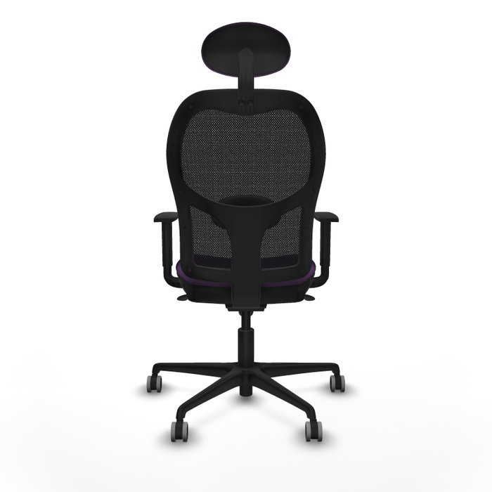 PIQUERAS Y CRESPO Silla de oficina Jorquera con mecanismo Sincro, morada y negra PIQUERAS Y CRESPO Silla de oficina Jorquera con mecanismo Sincro, morada y negra